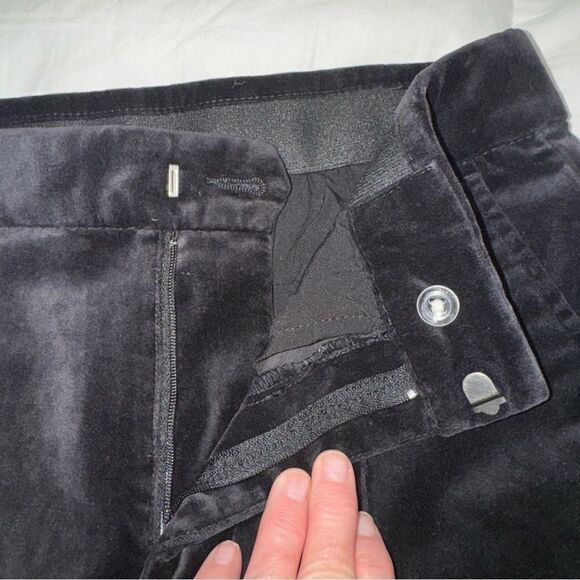 Women's Velvet High Rise Pintuck Pencil Ankle Pants - Picture 16 of 16